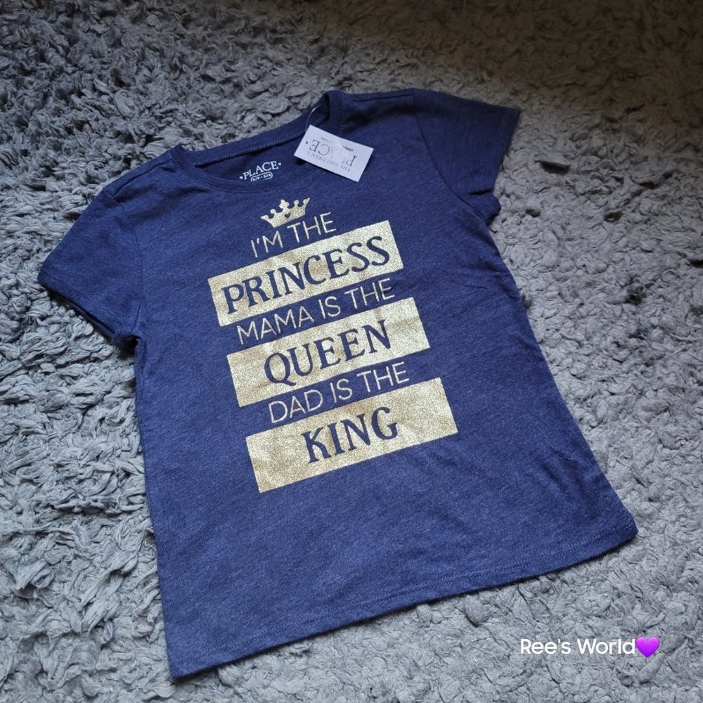 The Children's Place Girls' Short Sleeve Graphic T-Shirt NWT - Princess
